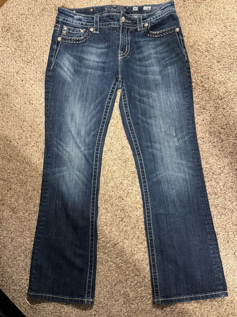 Miss Me Dark Blue Bootcut Jeans Size 30